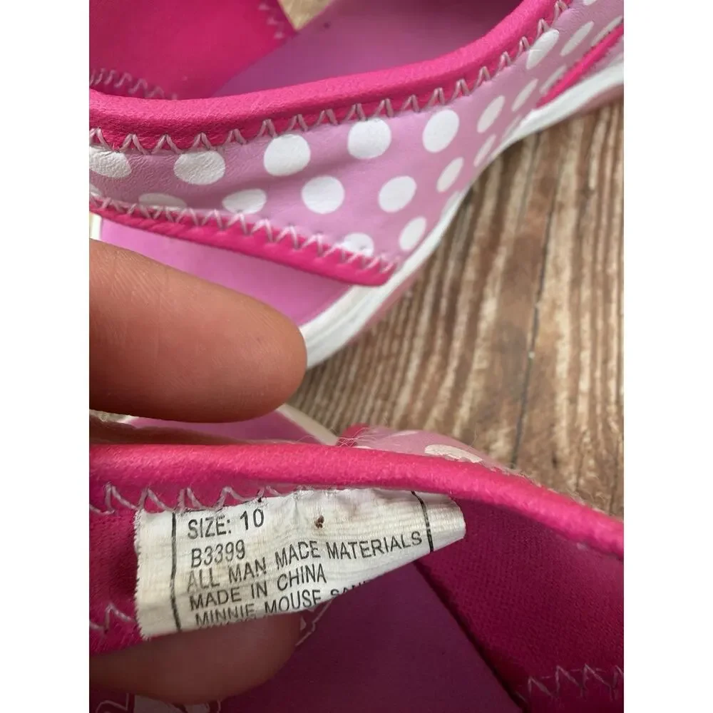 Disney Girl Minni Mouse Water Sandals W/Ligth Size 10